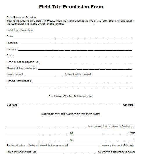 Field Trip Lesson Plan Template 35 Permission Slip Templates &amp; Field Trip forms