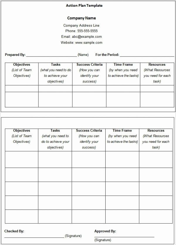 Free Action Plan Template Word Action Plan Template Excel Fresh 27 Sales Action Plan