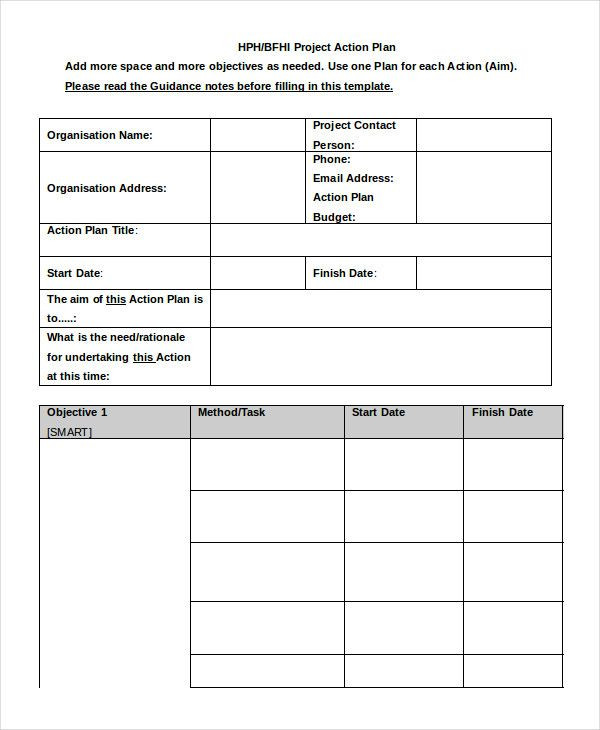 Free Action Plan Template Word Pin On Sample Templates