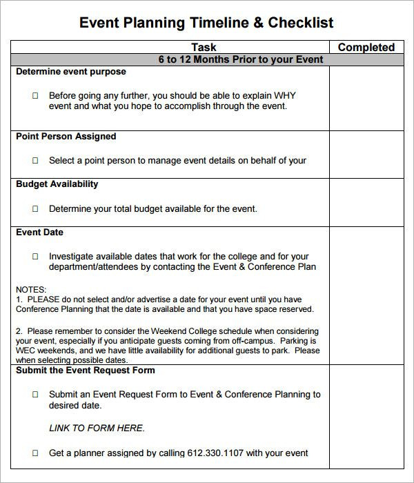 Free event Planner Template event Planning Checklist Free