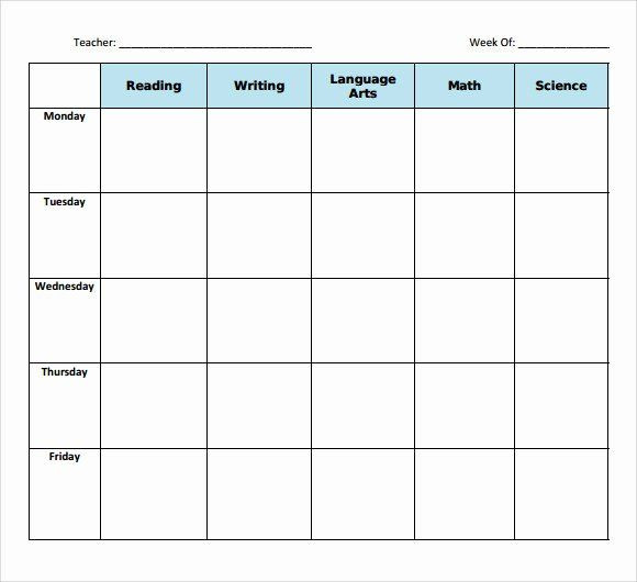 Free Lesson Plan Book Template Free Daily Lesson Plan Template New Printable Lesson Plan