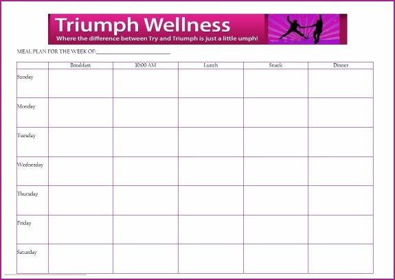 Free Meal Planner Template Free Daily Meal Planner Template