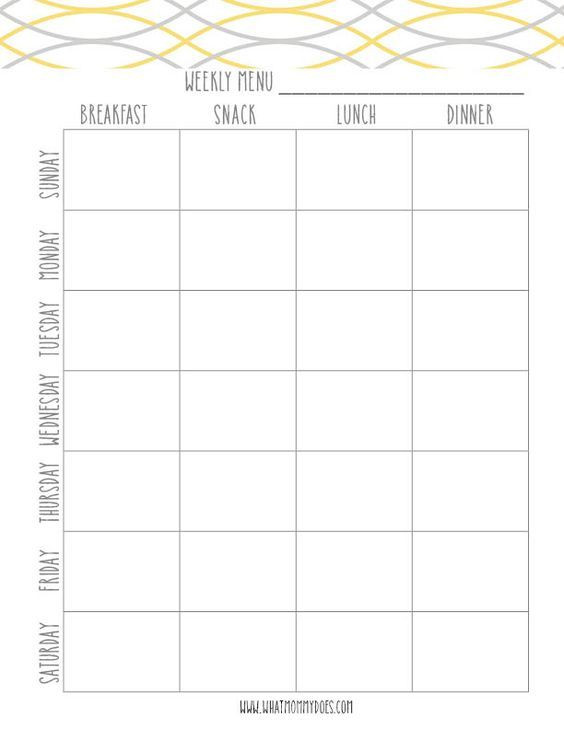 Free Meal Planner Template Free Printable Weekly Meal Planning Templates and A Week S