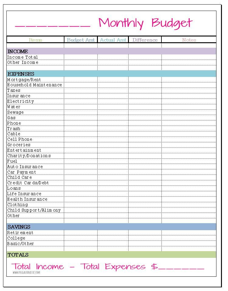 Free Online Budget Planner Template Free Monthly Bud Template