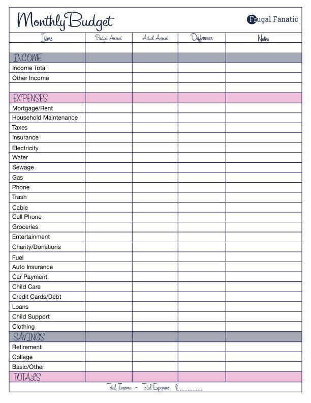 Free Online Budget Planner Template Free Monthly Bud Template