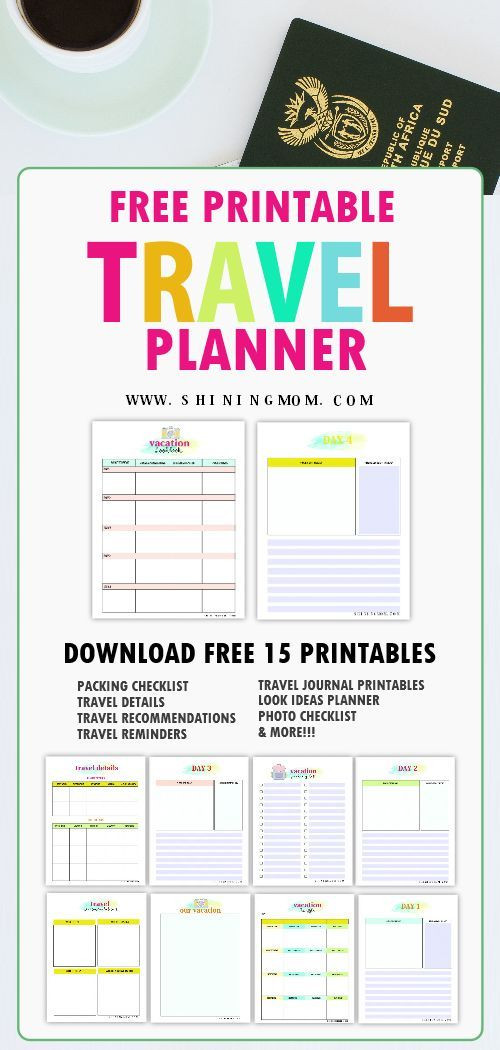 Free Printable Vacation Planner Template 15 Free Trip Planner Printables for Your Next Vacation