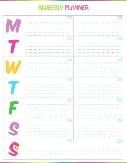 Free Printable Weekly Planner Template Daily Calendar Excel Template 2019
