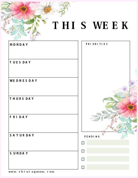 Free Printable Weekly Planner Template Free Printable Daily Planner Beautiful Templates