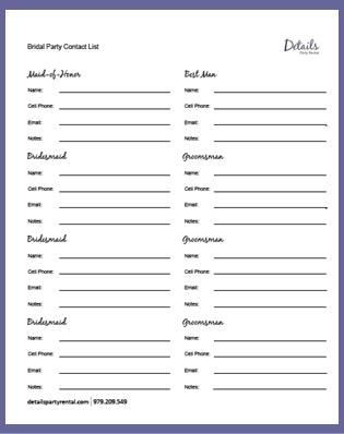 Free Wedding Plan Template Details Party Rental S Free Wedding Day Templates