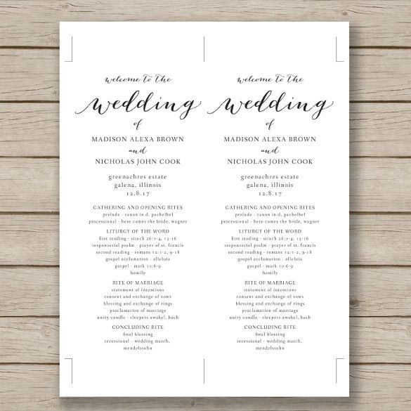 20 Free Wedding Plan Template