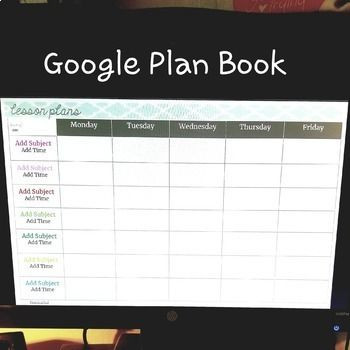 Google Docs Lesson Plan Template Google Teacher Planner Editable by Peas In A Pod