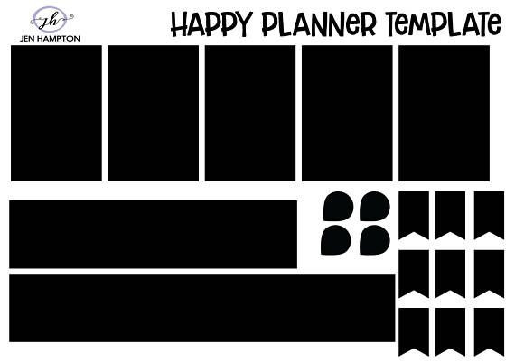 Happy Planner Sticker Template Happy Planner Sticker Template Psd Instant Download Planner