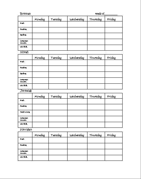 Homeschool Lesson Plan Template Excel Being Eclectic Family Homeschool Lesson Planning I