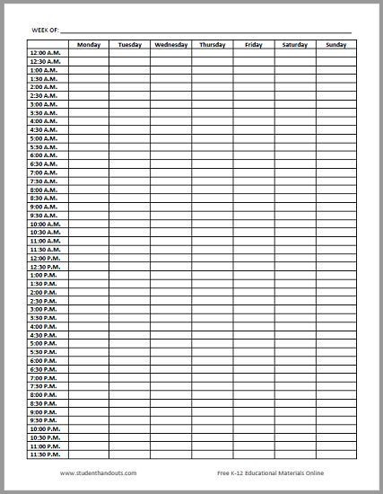 Hourly Planner Template Free 24 7 Weekly Planner Sheet In Pdf or Word This Unique