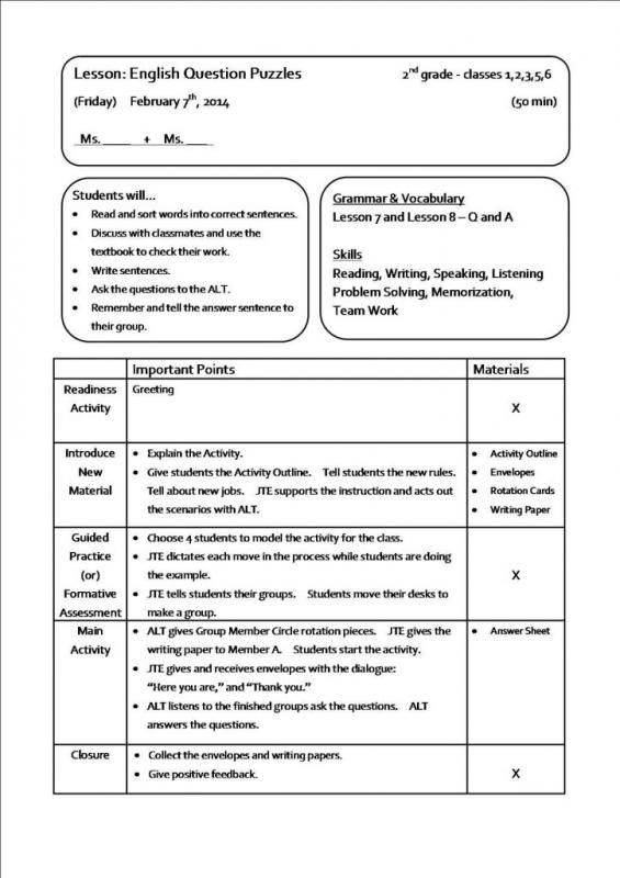 20 Kindergarten Math Lesson Plan Template