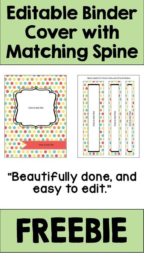 Lesson Plan Binder Cover Template Editable Binder Cover and Spines In Pastel Colors Free