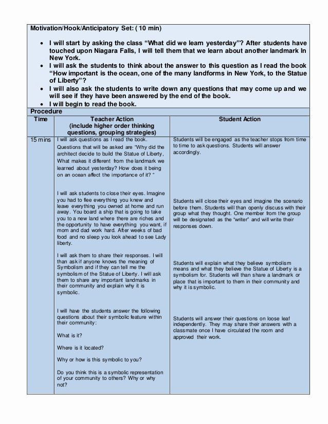 Lesson Plan Template for Edtpa Nys Lesson Plan Template Luxury Edtpa Childhood Lesson Plan