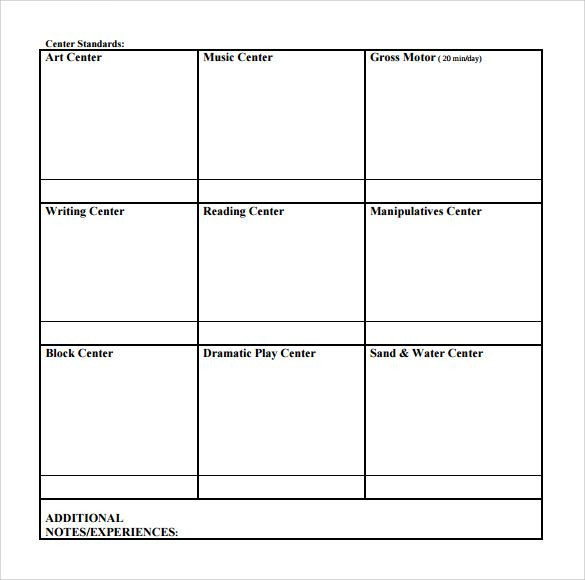 Lesson Plan Template for toddlers Pin On Preschool Activities