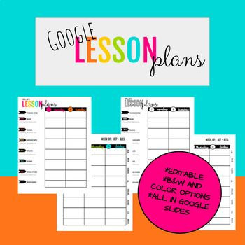 Lesson Plan Template Google Docs Google Drive Lesson Planner
