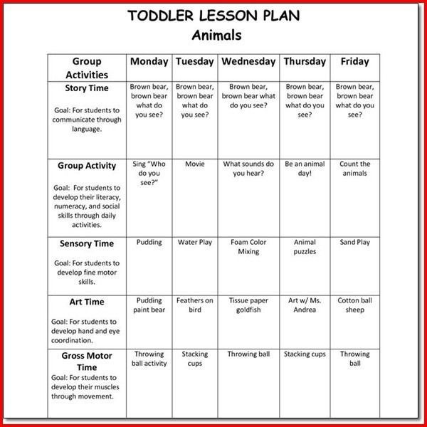 Lesson Plan Template Preschool Creative Curriculum for Preschool Lesson Plan Templates with