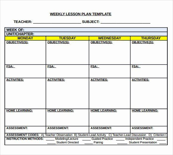 Lesson Plan Template Weekly Weekly Lesson Plan Template Doc Awesome Sample Middle School