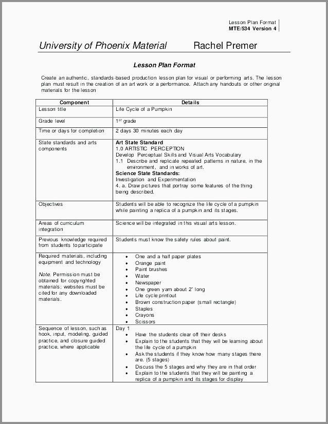 Library Lesson Plan Template Library Lesson Plan Template Lovely Standards Based