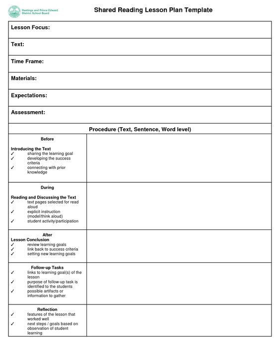 Literacy Lesson Plan Template D Reading Lesson Plan Template Fresh D Reading Lesson