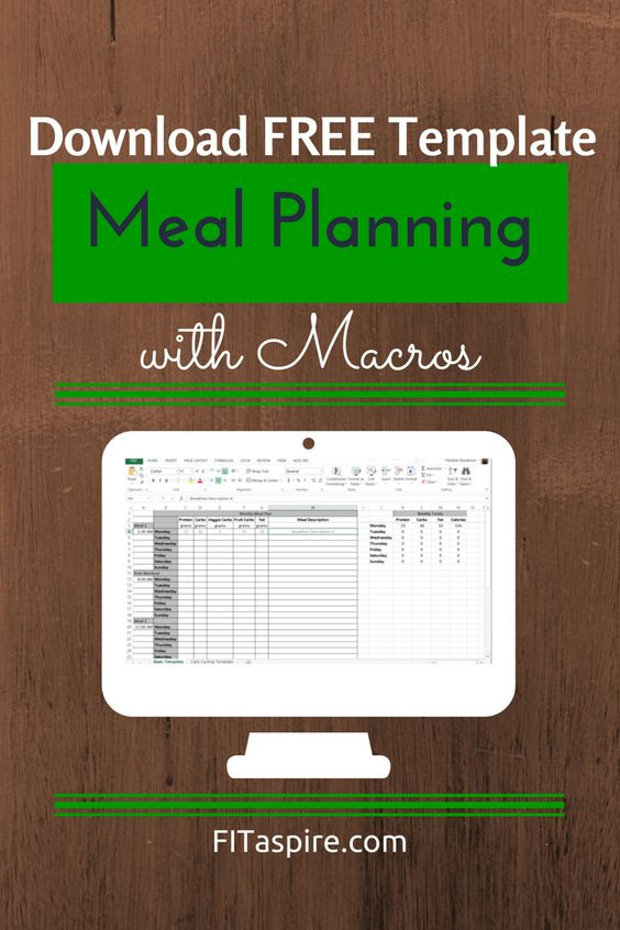 Macro Meal Planner Template Meal Planning with Macros Free Template Fitaspire