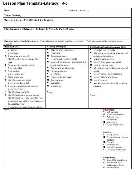 Making A Lesson Plan Template Jefferson County Schools
