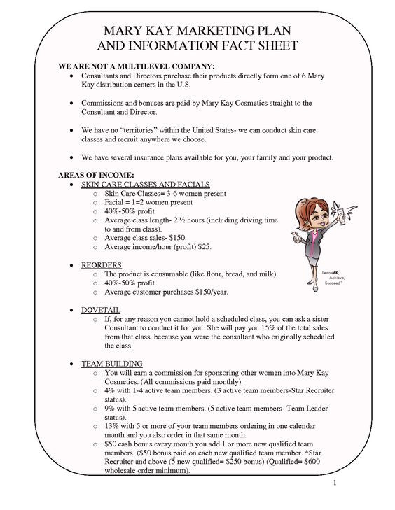 Mary Kay Business Plan Template Mary Kay Business Plan