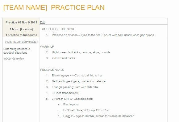 Master Basketball Practice Plan Template Basketball Practice Plan Template Pdf Lovely Editable
