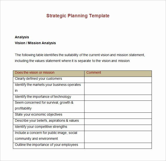 Microsoft Word Strategic Plan Template Strategic Account Planning Template Awesome Strategic