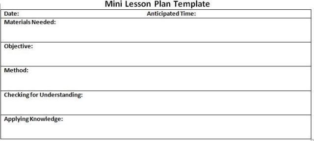Mini Lesson Plan Template 10 Lesson Plan Templates Free Download