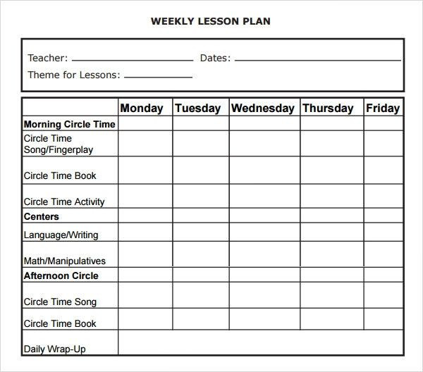 Monthly Lesson Plan Template Pdf Monthly Lesson Plan Template Pdf Best Weekly Lesson Plan