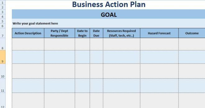Monthly Work Plan Template Excel 3 Free Project Action Plan Template Xls Free Excel