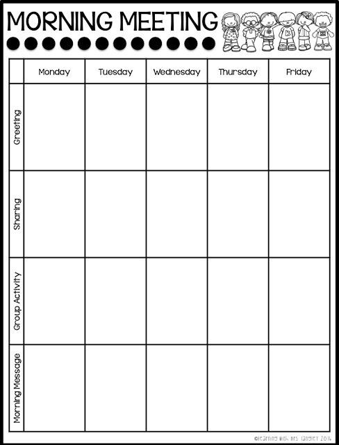 Morning Meeting Lesson Plan Template the Morning Meeting Morning Message &amp; A Planning Freebie