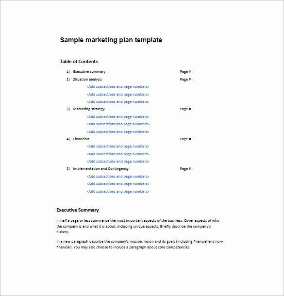 One Page Marketing Plan Template E Page Marketing Plan Fresh E Page Marketing Plan Template