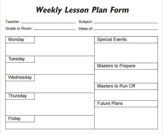 One Subject Lesson Plan Template Lesson Plan Template 1