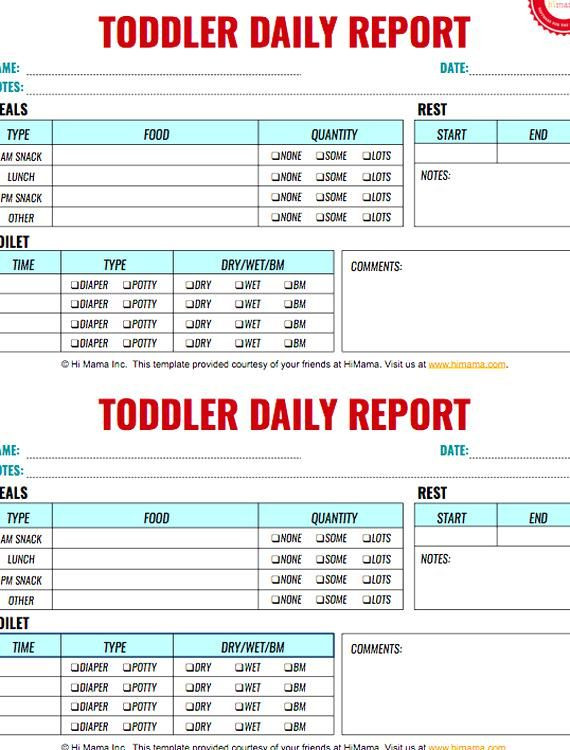 Otes Lesson Plan Template Himama Daycare Daily Sheets Reports forms and Templates
