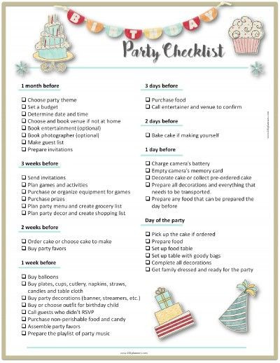 Party Plan Checklist Template Pin On Party Planning Checklist