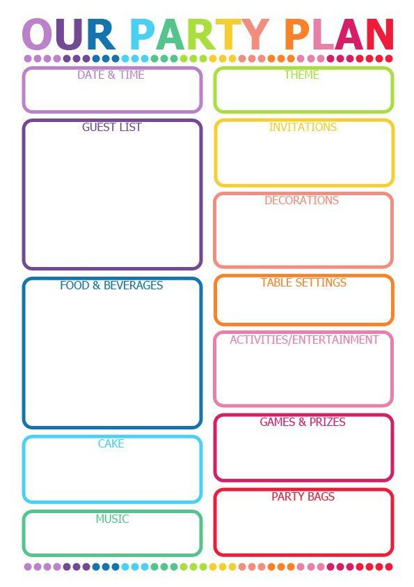 Party Planner Template Free How to Plan A Party Printable Planner