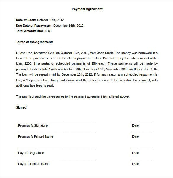 Payment Plan Template Word Payment Plan Agreement Template – 21 Free Word Pdf