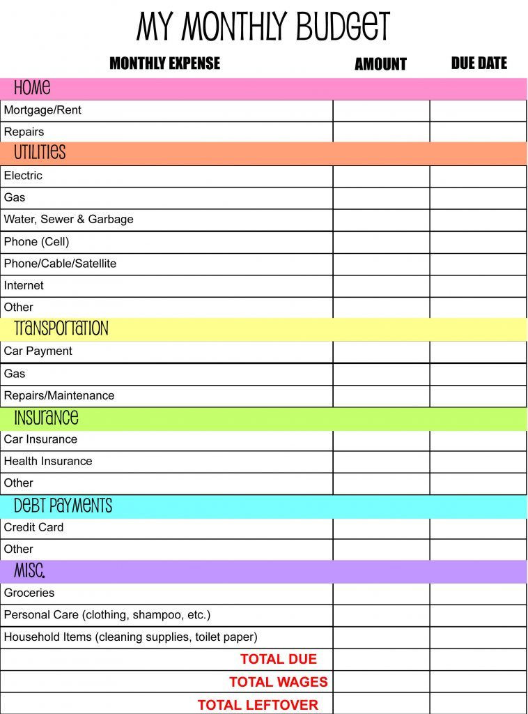 Personal Budget Planner Template Bud Keeper Template Page Templates Bud Planning