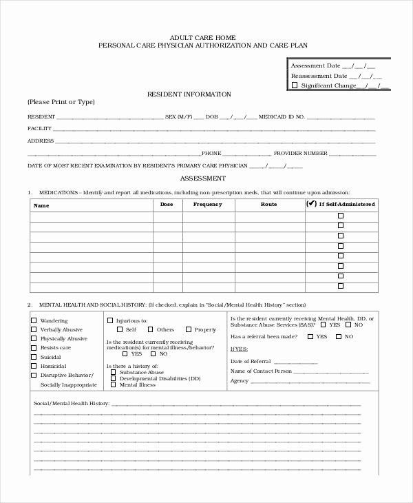 Personal Wellness Plan Template Personal Wellness Plan Template Unique Personal Care Plan