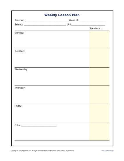 Phys Ed Lesson Plan Template Image Result for Preschool Binder Printables