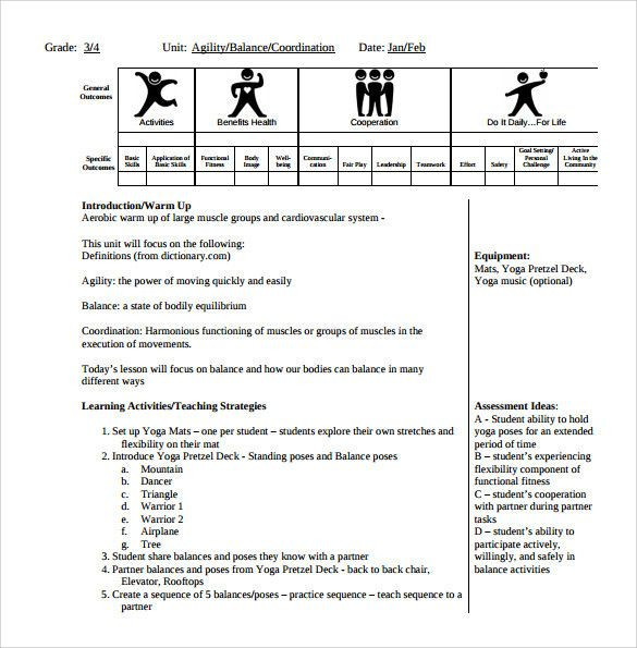 Physical Education Lesson Plan Template Physical Education Lesson Plans Template Awesome Sample