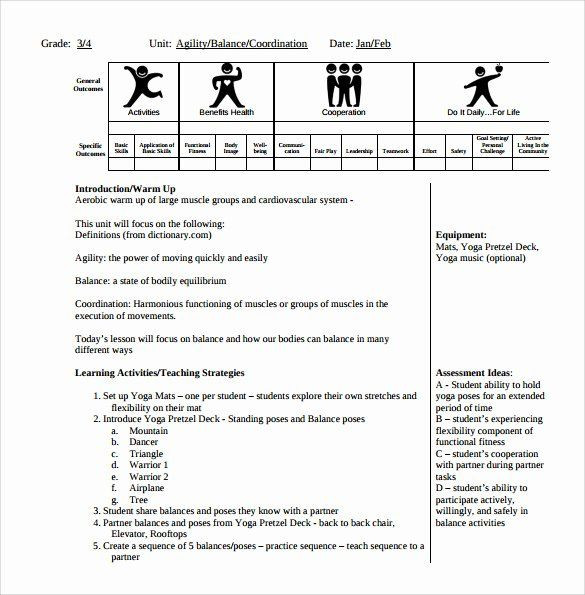 Physical Education Lesson Plans Template Physical Education Lesson Plan Templates Awesome Sample