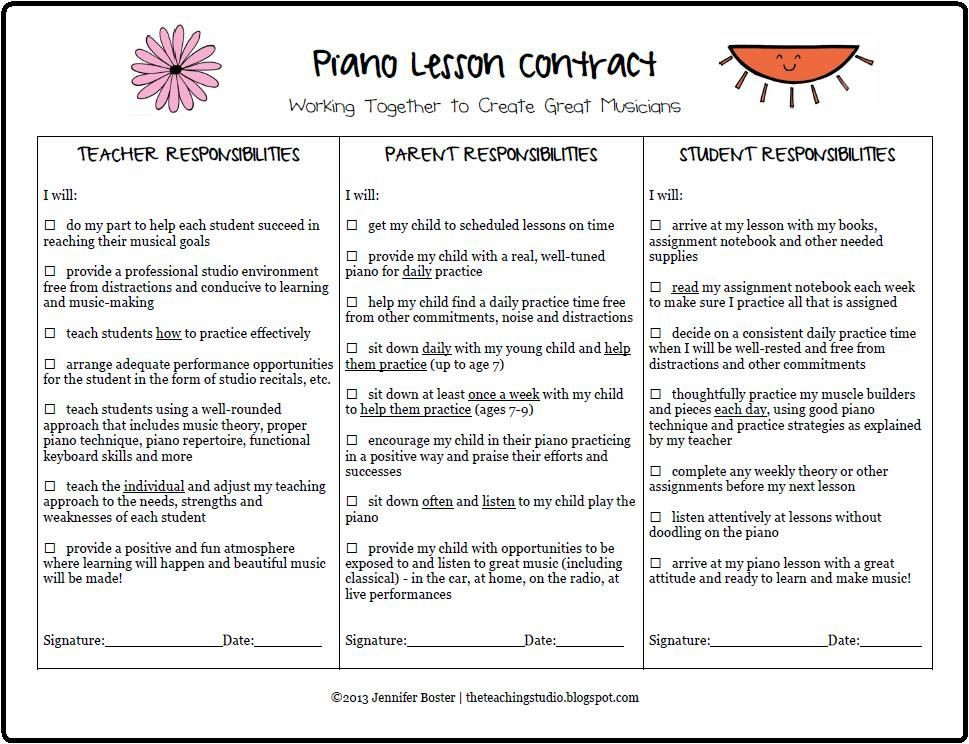 Piano Lesson Plan Template as A Piano Teacher Business Owner It is Imperative to Have