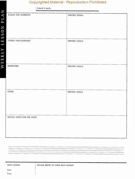 Piano Lesson Plan Template Piano Lesson Plan Template Best Musician S Practice
