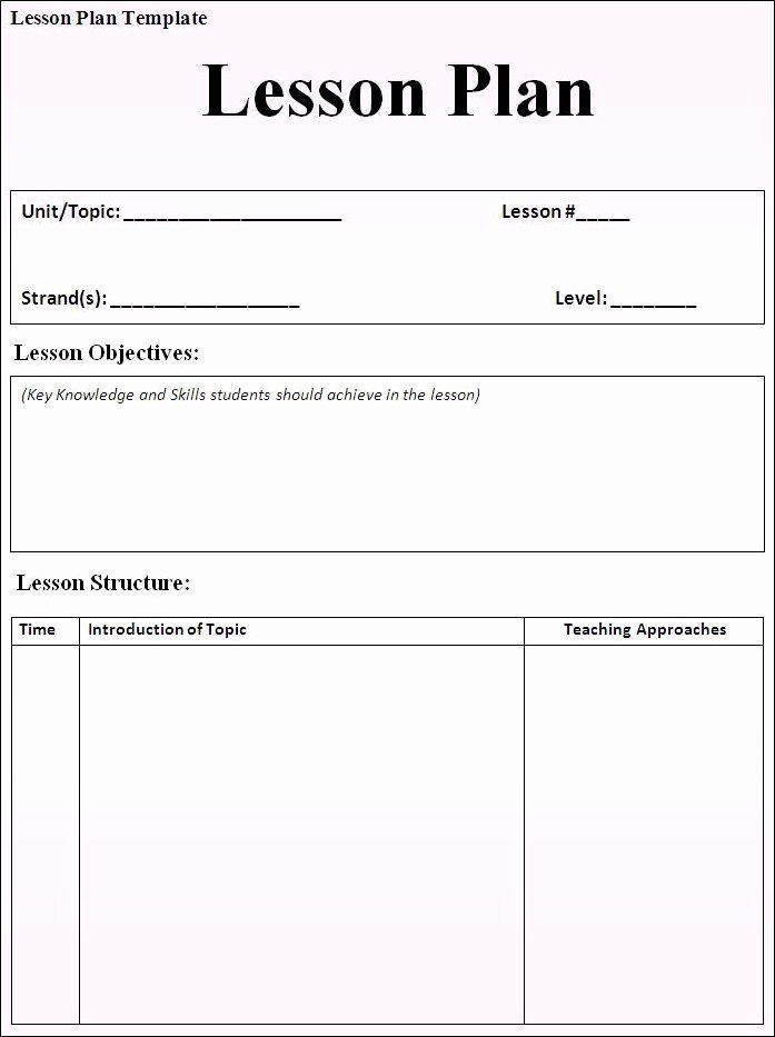 Preschool Lesson Plan Template Word 40 toddler Lesson Plan Template In 2020 with Images